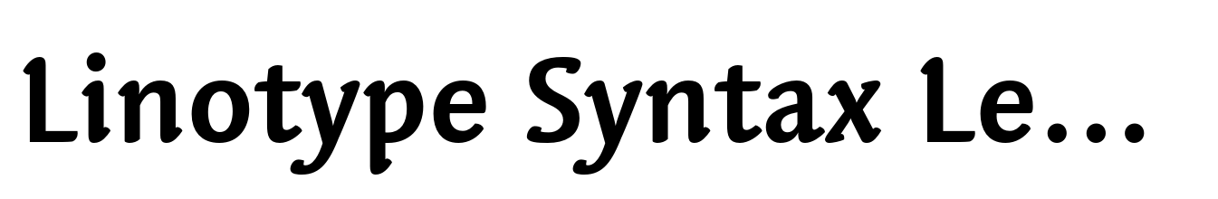Linotype Syntax Letter Bold